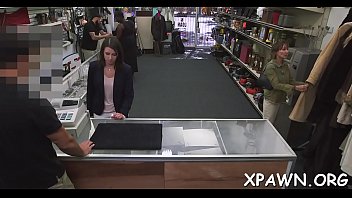 Girl is having sex in shop